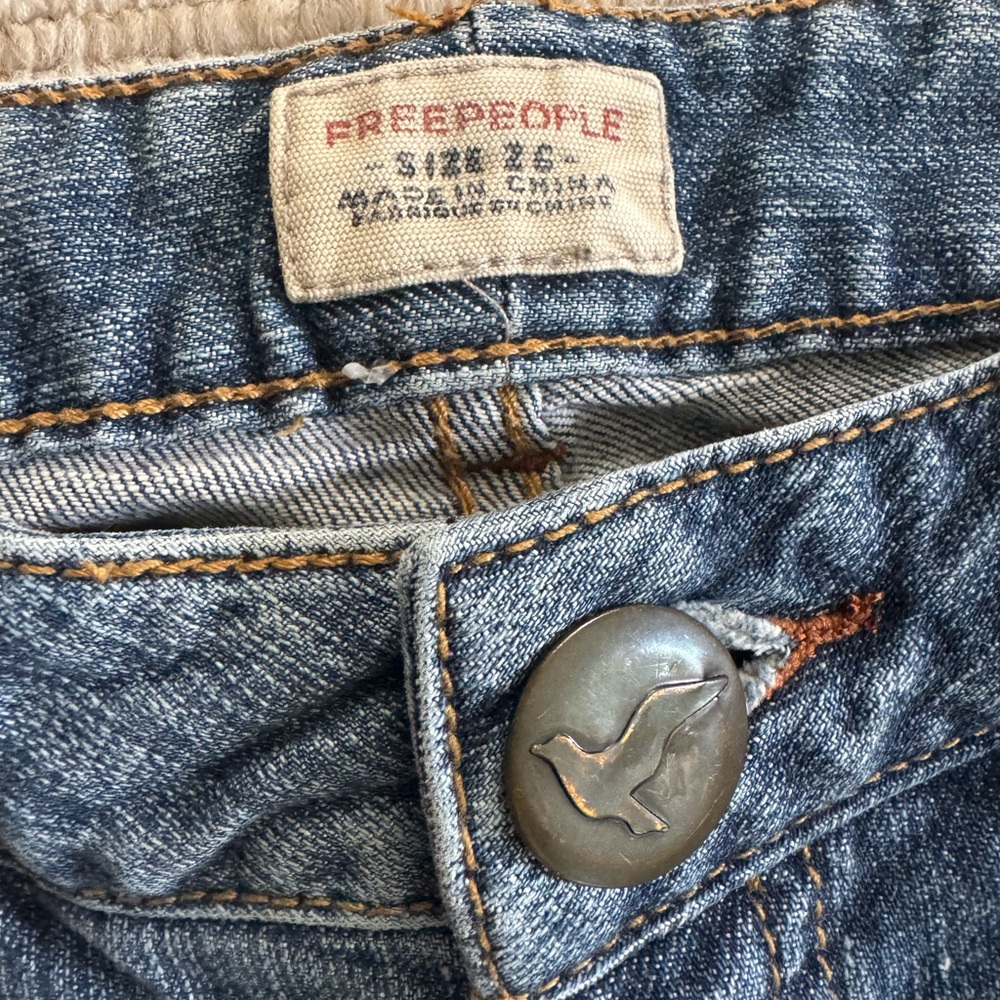 Free People Indigo Denim Pants